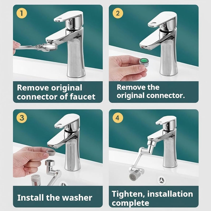 🚰✨1440° splash-proof and universally rotatable faucet adapter ✨