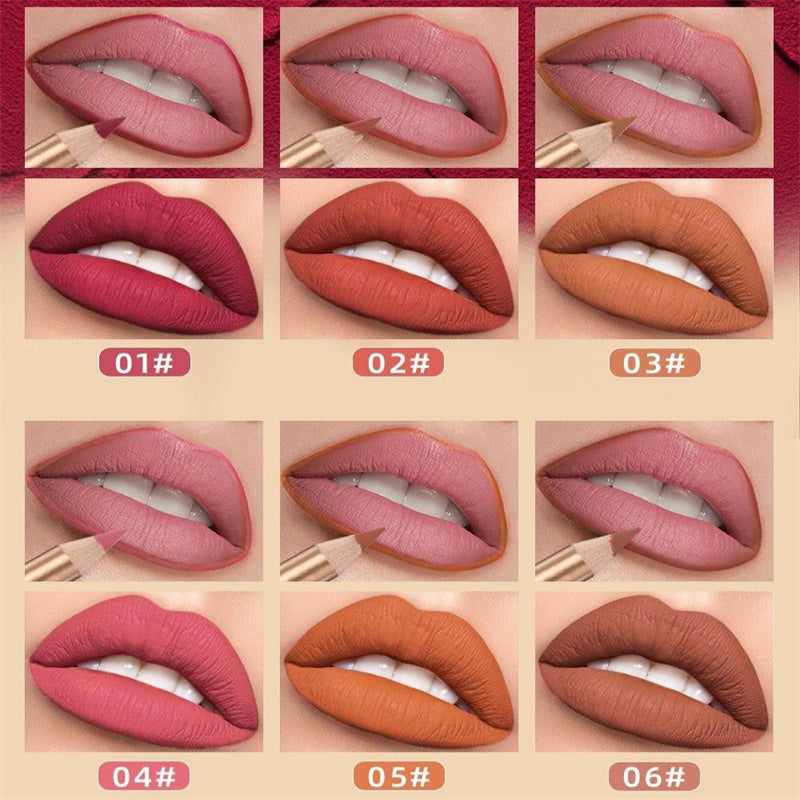 12-Color Smudge-Proof Lip Liner Pencil Set