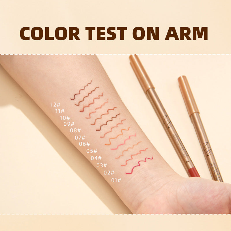 12-Color Smudge-Proof Lip Liner Pencil Set