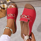 Women’s Fashion Slide Sandals with Chain Detail