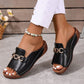 Women’s Fashion Slide Sandals with Chain Detail