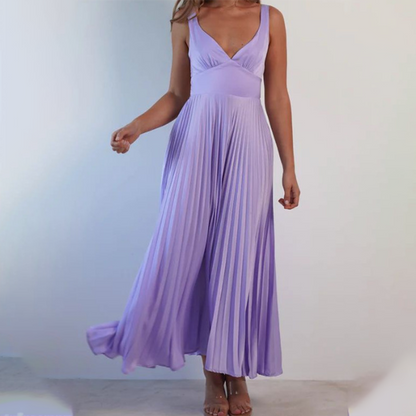 ⏳Time-limited Special⏰Sexy Open-Back Halter Pleated Dress👗