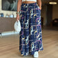 Buy 2 get free shipping and save 15% Printed wide-leg pants (with pockets)