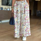 Buy 2 get free shipping and save 15% Printed wide-leg pants (with pockets)