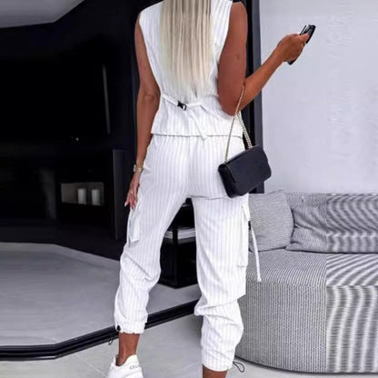 Women's Fashion Striped 2-Piece Set