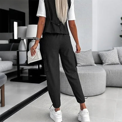 Women's Fashion Striped 2-Piece Set