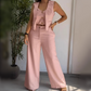 Women's Trendy Sleeveless Top & Wide-Leg Pants Two-Piece Set