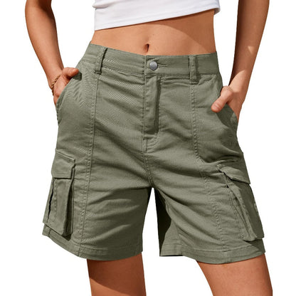 Women's Casual Solid Color Cargo Pants