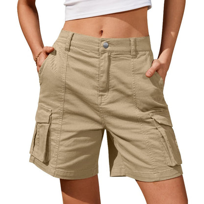 Women's Casual Solid Color Cargo Pants