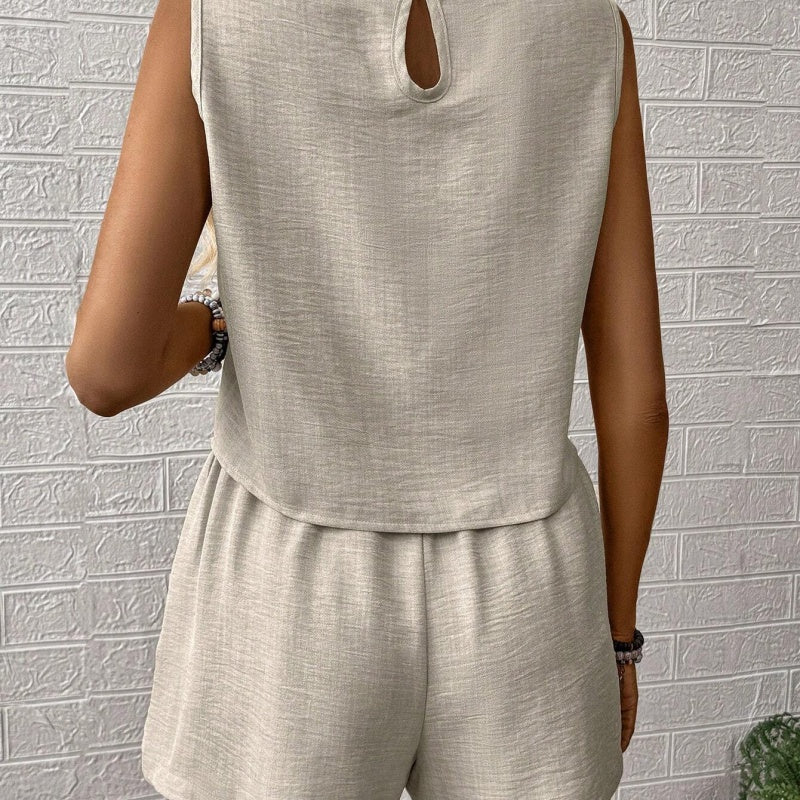 Women’s Sleeveless Top Shorts 2-Piece Set