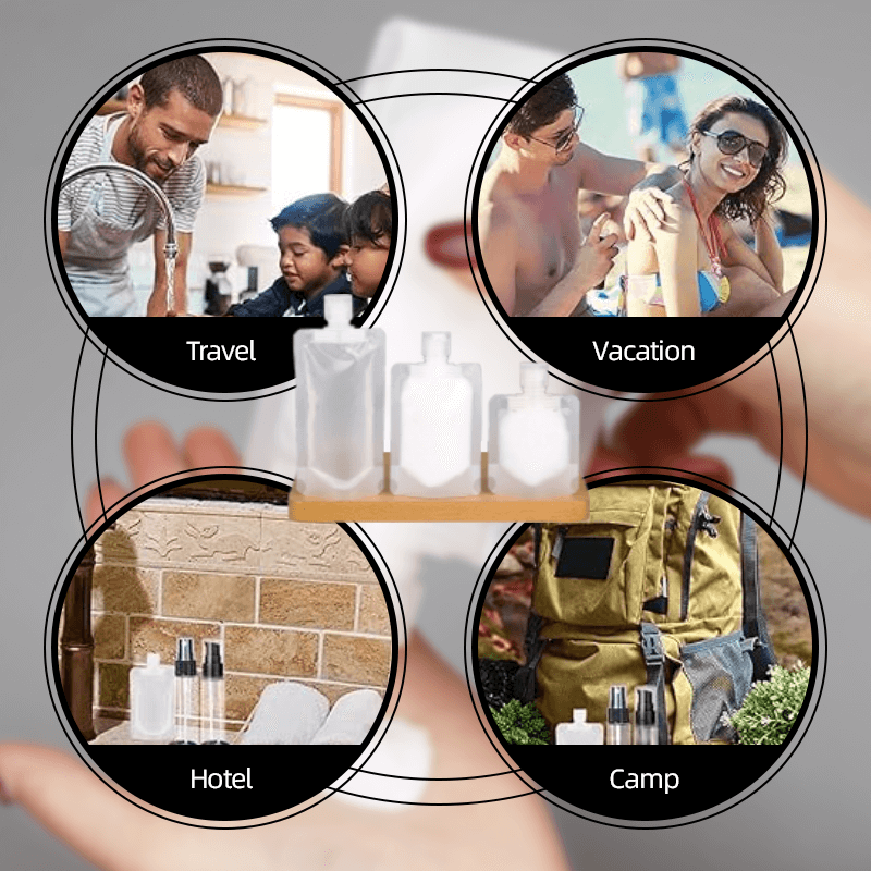 🌷Portable Travel Fluid Makeup Packing Bag(10 Pcs）