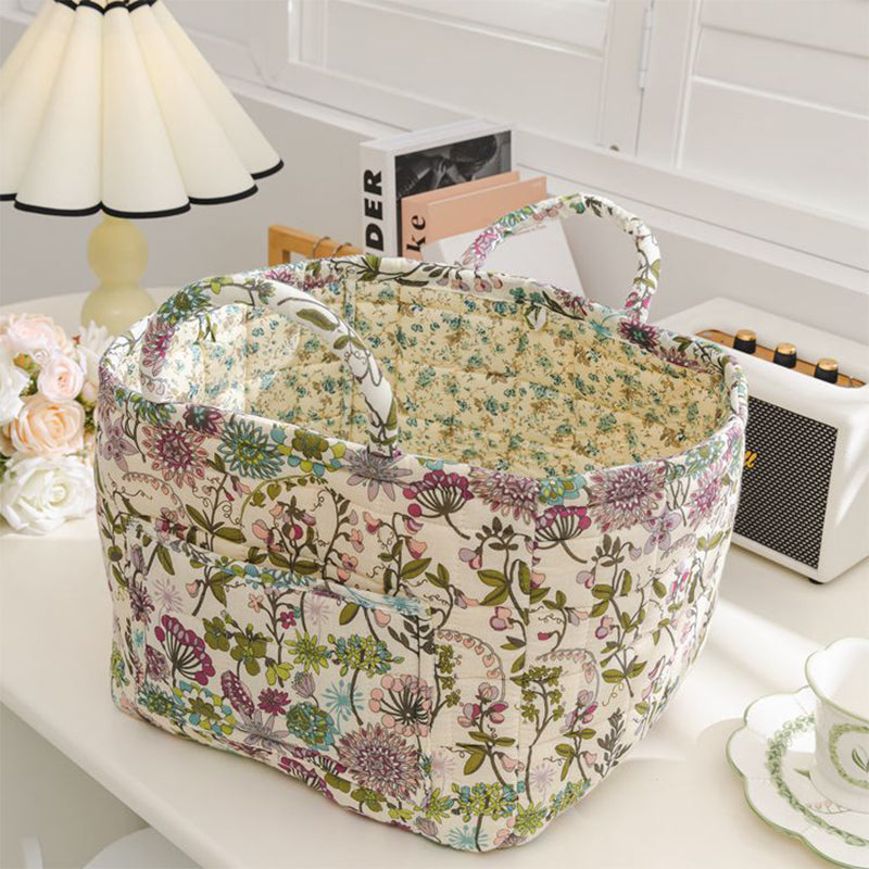 ✨2026 Hot Sale 49%OFF⌛Portable Floral Fabric Storage Basket