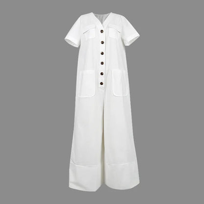 ⏳Time-limited Special⏰Women's Fashion V-Neck Loose Jumpsuit