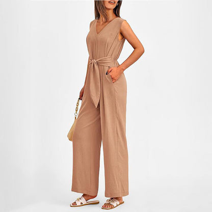 🌸New Arrival 50%OFF💖 Women’s V-Neck Wide-Leg Jumpsuit