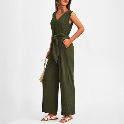 🌸New Arrival 50%OFF💖 Women’s V-Neck Wide-Leg Jumpsuit