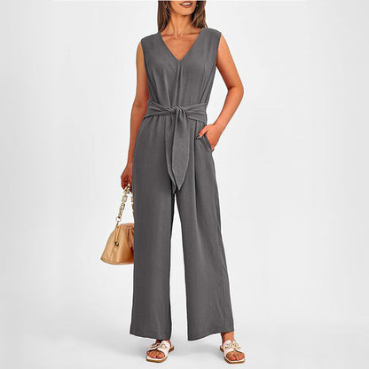 🌸New Arrival 50%OFF💖 Women’s V-Neck Wide-Leg Jumpsuit