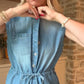 Women's V-Neck Sleeveless Denim Jumpsuit
