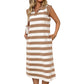 💓Limited Sale 50% OFF💓Women's Casual Striped Sleeveless Dress | Effortless Chic Style