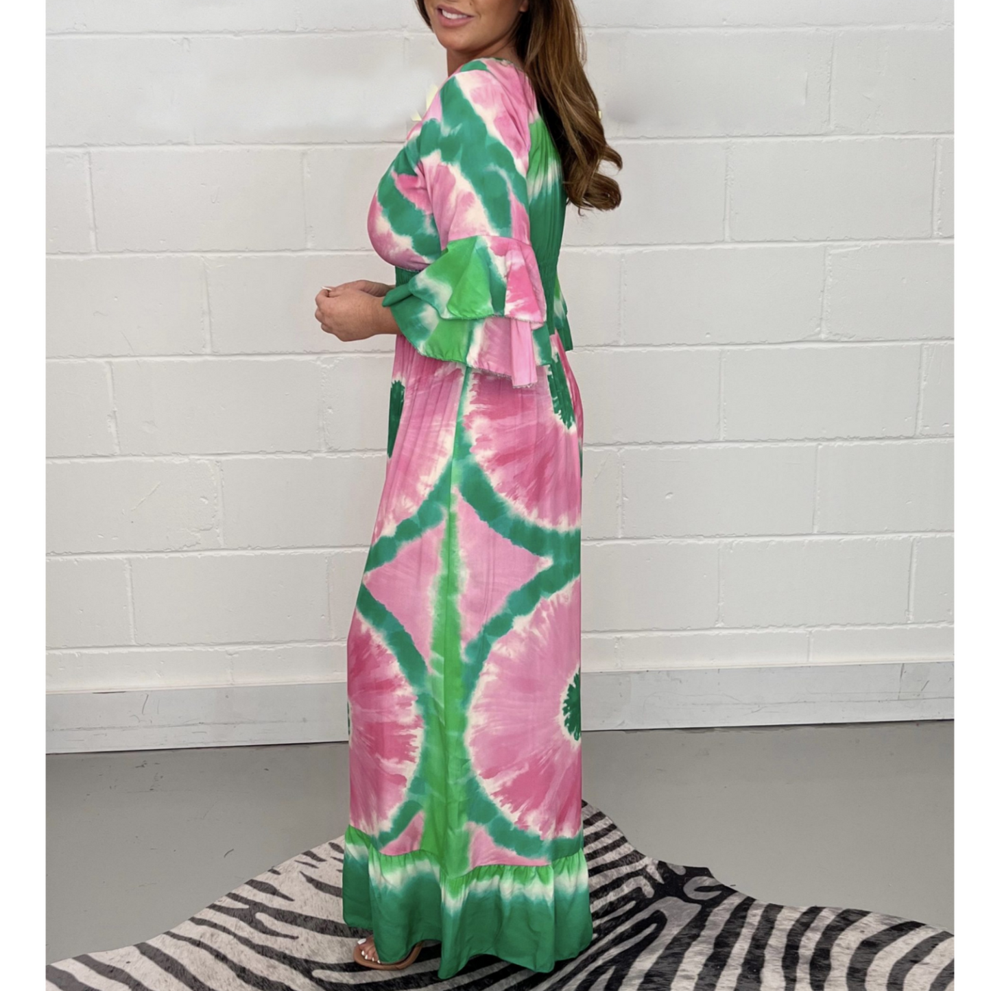 Tie-Dye Printed Wide Leg Jumpsuit