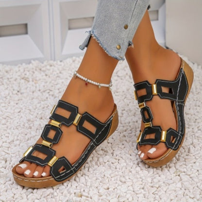 Women's Summer Cut-out & Open-Toe Platform Beach Sandals