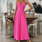 Women's V-Neck Wide-Leg Loose Fit Jumpsuit