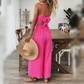 Women's V-Neck Wide-Leg Loose Fit Jumpsuit