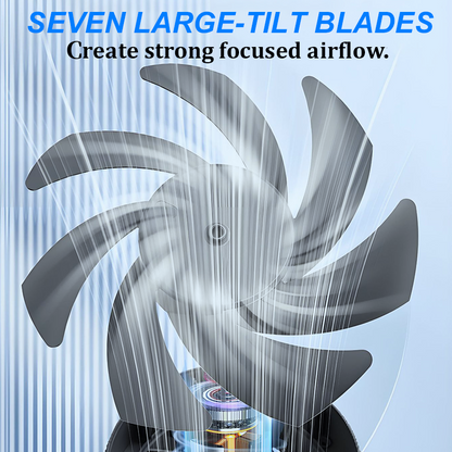 100-Speed Mini Desk Fan with Digital Display