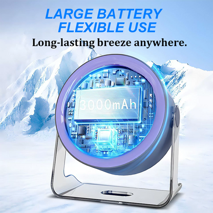 100-Speed Mini Desk Fan with Digital Display