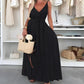 Women’s Spaghetti Strap Maxi Dress with Waist Tie