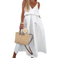 Women’s Spaghetti Strap Maxi Dress with Waist Tie