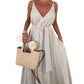 Women’s Spaghetti Strap Maxi Dress with Waist Tie