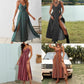 Women’s Trendy Print Spaghetti Strap Maxi Dress with Side Slit