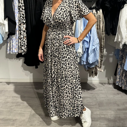 Women’s Fashion Leopard Print Maxi Dress
