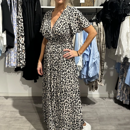 Women’s Fashion Leopard Print Maxi Dress