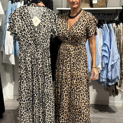 Women’s Fashion Leopard Print Maxi Dress