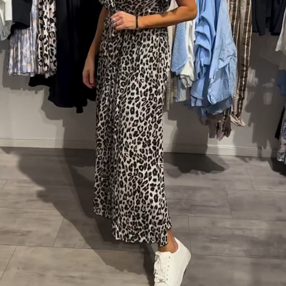 Women’s Fashion Leopard Print Maxi Dress