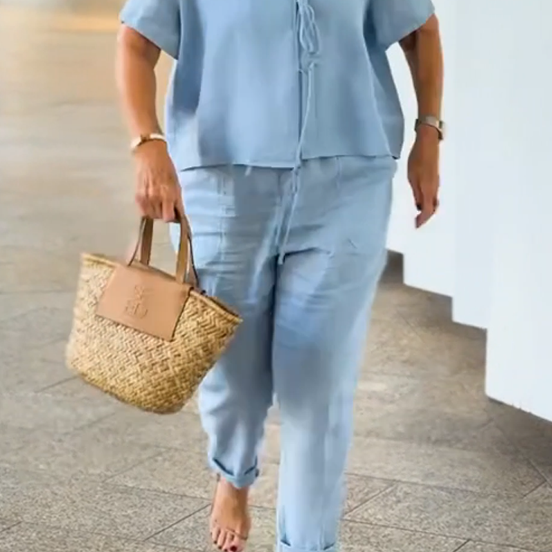 Women's Casual Top & Pants 2-Piece Set