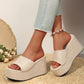 Women's Open-Toe Slip-On Platform Wedge Sandals