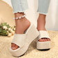 Women's Open-Toe Slip-On Platform Wedge Sandals