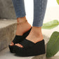 Women's Open-Toe Slip-On Platform Wedge Sandals