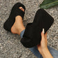 Women's Open-Toe Slip-On Platform Wedge Sandals