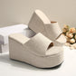 Women's Open-Toe Slip-On Platform Wedge Sandals