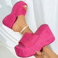 Women's Open-Toe Slip-On Platform Wedge Sandals