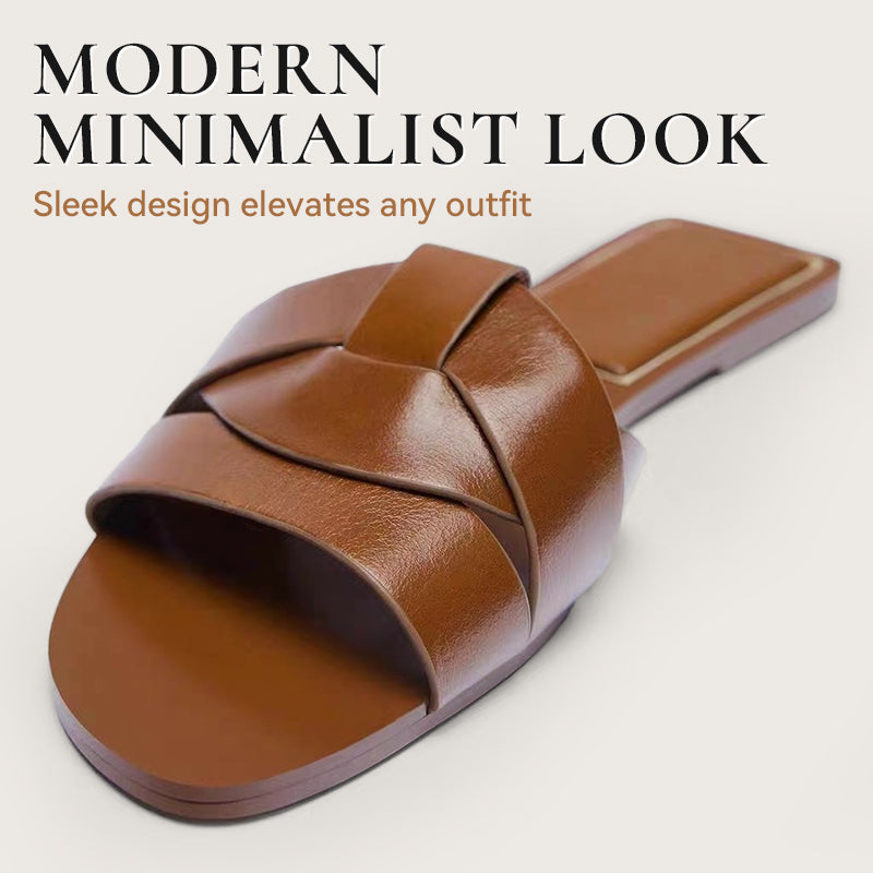 Women's Stylish Leather Slide Sandals