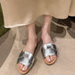 Women's Stylish Leather Slide Sandals