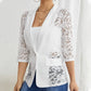 Women's Elegant Sheer Lace Detailing Blazer