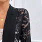 Women's Elegant Sheer Lace Detailing Blazer