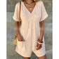 Women's Stylish V-Neck Short Jumpsuit