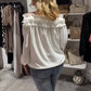 Women’s Solid Ruffled Collar Blouse