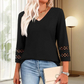 💥Last Day Special Sale 50% OFF💝2025 New Womens 3/4 Length Sleeve Tops Trendy V Neck T Shirts